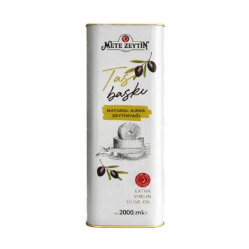 Soğuk Sıkım Taş Baskı Zeytinyağı - 2 Lt Teneke